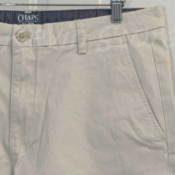 Men flat front Tan short CHAPS - Picture 3 of 6